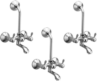 

Oleanna ALCOM-09 Magic Telephonic Wall Mixer With 115Mm Long Bend Pipe With Provision For Over Head Shower (Disc Fitting | Quarter Turn | Form Flow) (Pack of 3 Pcs) Mixer Faucet(Wall Mount Installation Type)
