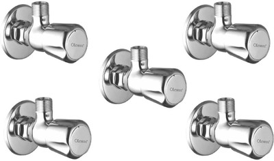 

Oleanna ModelC-02 Caliber Angle Valve With Wall Flange Agular Stop Cock (Disc Fitting | Quarter Turn) (Pack of 5 Pcs) Angle Cock Faucet(Wall Mount Installation Type)