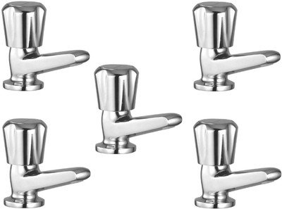 

Oleanna ModelC-03 Caliber Pillar Cock Chrome Finishing (Disc Fitting | Quarter Turn | Form Flow) (Pack of 5 Pcs) Pillar Tap Faucet(Deck Mount Installation Type)