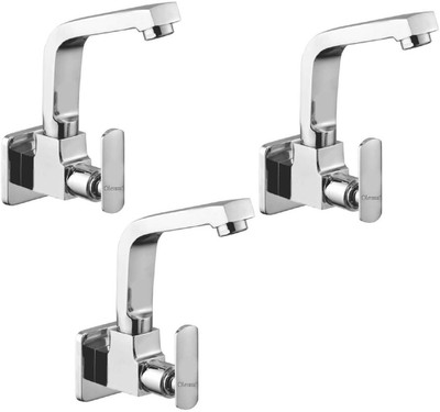 

Oleanna ALCOSD-05 Speed Sink Tap With Wall Flange Sink Cock With Swivel Casted Spout Wall Mounted (Disc Fitting | Quarter Turn | Form Flow) (Pack of 3 Pcs) Compression Faucet(Wall Mount Installation Type)