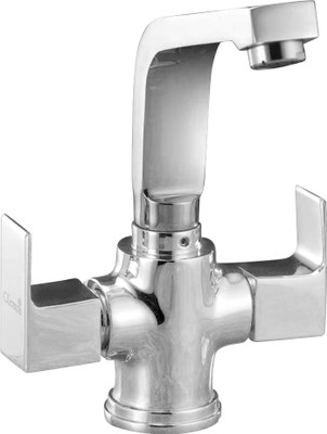 

Oleanna S-09 Square Center Hole Basin Mixer With Connection Pipe With Hot & Cold Water Feature (Disc Fitting | Quarter Turn | Form Flow) Mixer Faucet(Deck Mount Installation Type)