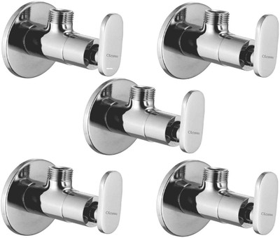 

Oleanna ModelMT-02 Metro Angle Valve With Wall Flange Agular Stop Cock (Disc Fitting | Quarter Turn) (Pack of 5 Pcs) Angle Cock Faucet(Wall Mount Installation Type)