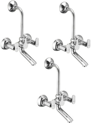 

Oleanna ALCOMT-15 Metro Telephonic Wall Mixer With 115Mm Long Bend Pipe With Provision For Over Head Shower (Disc Fitting | Quarter Turn | Form Flow) (Pack of 3 Pcs) Mixer Faucet(Wall Mount Installation Type)