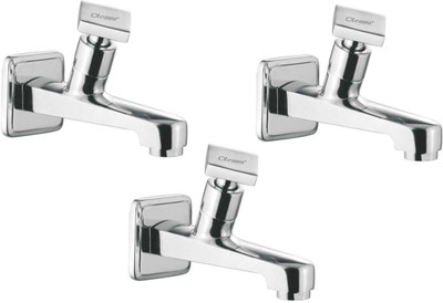 

Oleanna ALCOMY-03 Melody Long Nose Bib Cock With Wall Flange Long Body Tap (Disc Fitting | Quarter Turn | Form Flow) (Pack of 3 Pcs) Pillar Tap Faucet(Wall Mount Installation Type)