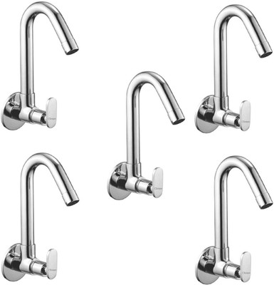 

Oleanna ModelMT-10 Metro Sink Tap With Wall Flange Sink Cock With Swivel Casted Spout Wall Mounted (Disc Fitting | Quarter Turn | Form Flow) (Pack of 5 Pcs) Compression Faucet(Wall Mount Installation Type)