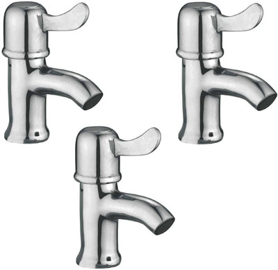 

Oleanna ALCOM-03 Magic Pillar Cock Chrome Finishing (Disc Fitting | Quarter Turn | Form Flow) (Pack of 3 Pcs) Pillar Tap Faucet(Deck Mount Installation Type)