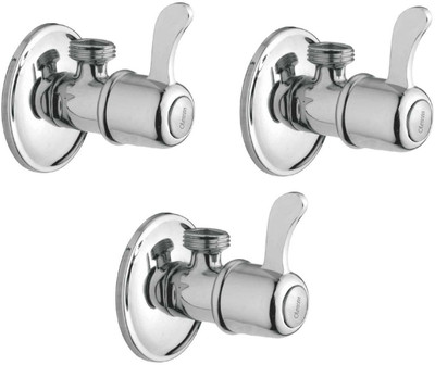 

Oleanna ALCOM-02 Magic Angle Valve With Wall Flange Agular Stop Cock (Disc Fitting | Quarter Turn) (Pack of 3 Pcs) Angle Cock Faucet(Wall Mount Installation Type)