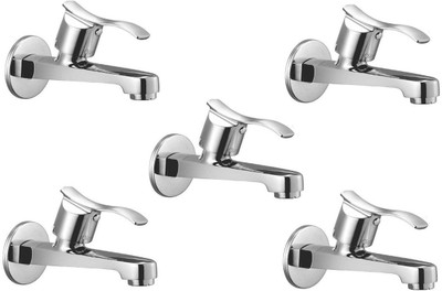 

Oleanna ModelA-04 Angel Long Nose Bib Cock With Wall Flange Long Body Tap (Disc Fitting | Quarter Turn | Form Flow) (Pack of 5 Pcs) Pillar Tap Faucet(Wall Mount Installation Type)