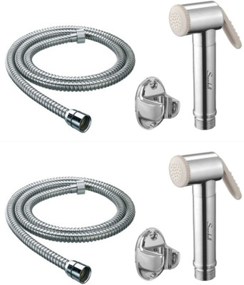 

Snowbell HF2-452 Jaquar Ivory With 1 Meter Flexible Tube And Wall Hook Set Of 2 Health Faucet(Single Handle Installation Type)
