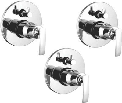 

Oleanna ALCOD-18 Desire 4 Way Complete Divertor Set And Addons Body Of Single Lever Concealed, Mixers And Divertor For Bath And Shower System (High Quality Cartridges | Quarter Turn) (Pack of 3 Pcs) Diverter Faucet(Wall Mount Installation Type)