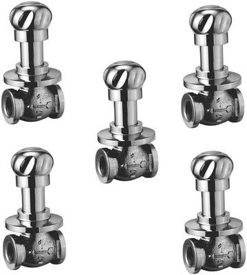 

Oleanna ModelMN-04 Moon Concealed Stop Cock 1/2" (15mm) With Concealed Flange (Concealed Disc Fittting | Quarter Turn) (Pack of 5 Pcs) Stop Cock Faucet(Wall Concealed Installation Type)