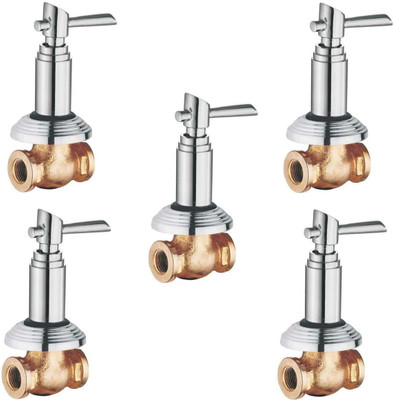 

Oleanna ModelF-05 Fancy Concealed Stop Cock 1/2" (15mm) With Concealed Flange (Concealed Disc Fittting | Quarter Turn) (Pack of 5 Pcs) Stop Cock Faucet(Wall Concealed Installation Type)