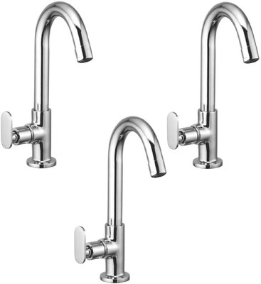 

Oleanna ALCOMT-09 Metro Swan Neck Pillar Tap With Swivel Spout For Sink And Basin Kitchen And Bathroom (Disc Fitting | Quarter Turn | Form Flow) (Pack of 3 Pcs) Disc Faucet(Deck Mount Installation Type)