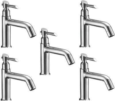 

Oleanna ModelF-12 Fancy Pillar Cock High Neck Chrome Finishing (Disc Fitting | Quarter Turn | Form Flow) (Pack of 5 Pcs) Pillar Tap Faucet(Deck Mount Installation Type)