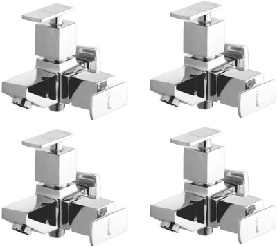 

Oleanna ASCK-07 Kubix 2 In 1 Bib Cock With Wall Flange Bib Tap (Disc Fitting | Quarter Turn | Form Flow) (Pack of 4 Pcs) Bib Tap Faucet(Wall Mount Installation Type)