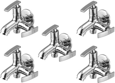 

Oleanna ModelD-07 Desire 2 In 1 Bib Cock With Wall Flange Bib Tap (Disc Fitting | Quarter Turn | Form Flow) (Pack of 5 Pcs) Bib Tap Faucet(Wall Mount Installation Type)