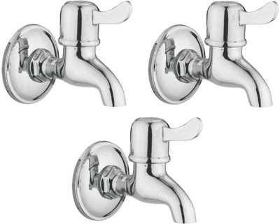 

Oleanna ALCOM-01 Magic Bib Cock With Wall Flange (Disc Fitting | Quarter Turn | Form Flow) (Pack of 3 Pcs) Bib Tap Faucet(Wall Mount Installation Type)