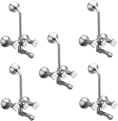 

Oleanna ModelMY-09 Melody Telephonic Wall Mixer With 115Mm Long Bend Pipe With Provision For Over Head Shower (Disc Fitting | Quarter Turn | Form Flow) (Pack of 5 Pcs) Mixer Faucet(Wall Mount Installation Type)