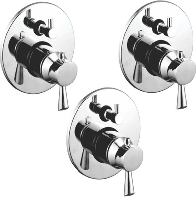 

Oleanna ALCOF-16 Fancy 4 Way Complete Divertor Set And Addons Body Of Single Lever Concealed, Mixers And Divertor For Bath And Shower System (High Quality Cartridges | Quarter Turn) (Pack of 3 Pcs) Diverter Faucet(Wall Mount Installation Type)