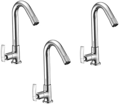 

Oleanna ALCOD-09 Desire Swan Neck Pillar Tap With Swivel Spout For Sink And Basin Kitchen And Bathroom (Disc Fitting | Quarter Turn | Form Flow) (Pack of 3 Pcs) Disc Faucet(Deck Mount Installation Type)