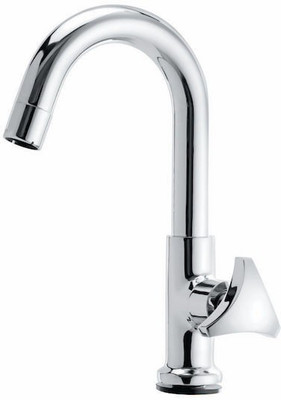 

CERA F2010105 Diva Pillar cock with swan neck spout (right) and aerator Pillar Tap Faucet(Deck Mount Installation Type)