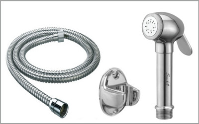 

Snowbell HF-431 Dolphin With 1 Meter Flexible Tube And Wall Hook Health Faucet(Single Handle Installation Type)