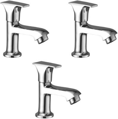 

Oleanna ALCOGL-03 Global Pillar Cock Chrome Finishing (Disc Fitting | Quarter Turn | Form Flow) (Pack of 3 Pcs) Pillar Tap Faucet(Deck Mount Installation Type)