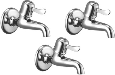 

Oleanna ALCOM-05 Magic Long Nose Bib Cock With Wall Flange Long Body Tap (Disc Fitting | Quarter Turn | Form Flow) (Pack of 3 Pcs) Pillar Tap Faucet(Wall Mount Installation Type)