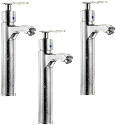 

Oleanna ALCOSD-16 Speed Single Lever Basin Mixer Tall Body 12" Long with 450Mm Flexible Hose and Hot & Cold Water Feature (High Quality Cartridges | Quarter Turn | Form Flow) (Pack of 3 Pcs) Mixer Faucet(Deck Mount Installation Type)
