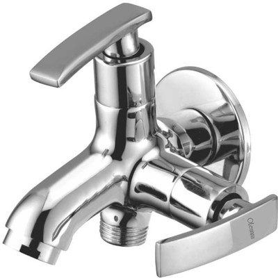 

Oleanna D-07 Desire 2 In 1 Bib Cock With Wall Flange Bib Tap (Disc Fitting | Quarter Turn | Form Flow) Bib Tap Faucet(Wall Mount Installation Type)