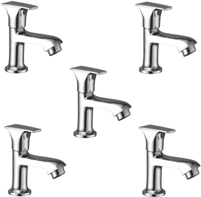 

Oleanna ModelGL-03 Global Pillar Cock Chrome Finishing (Disc Fitting | Quarter Turn | Form Flow) (Pack of 5 Pcs) Pillar Tap Faucet(Deck Mount Installation Type)