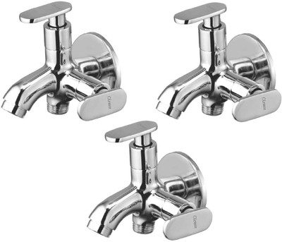 

Oleanna ALCOMT-07 Metro 2 In 1 Bib Cock With Wall Flange Bib Tap (Disc Fitting | Quarter Turn | Form Flow) (Pack of 3 Pcs) Bib Tap Faucet(Wall Mount Installation Type)