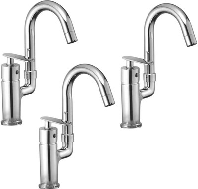 

Oleanna ALCOSD-10 Speed Single Lever Sink Mixer Table Mounted With Connection Pipe With Hot & Cold Water Feature (High Quality Cartridges | Quarter Turn | Form Flow) (Pack of 3 Pcs) Mixer Faucet(Vessel Installation Type)