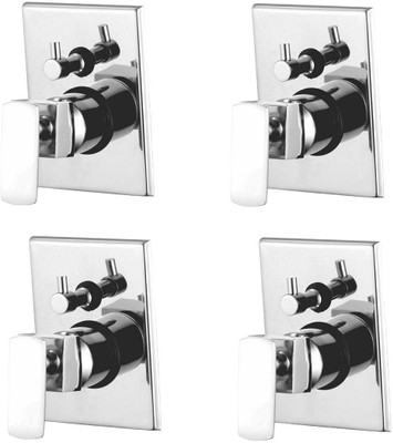 

Oleanna ASCK-15 Kubix 4 Way Complete Divertor Set And Addons Body Of Single Lever Concealed, Mixers And Divertor For Bath And Shower System (High Quality Cartridges | Quarter Turn) (Pack of 4 Pcs) Diverter Faucet(Wall Mount Installation Type)