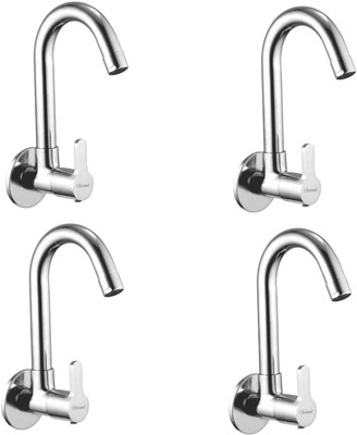 

Oleanna ASCO-04 Orange Sink Tap With Wall Flange Sink Cock With Swivel Casted Spout Wall Mounted (Disc Fitting | Quarter Turn | Form Flow) (Pack of 4 Pcs) Compression Faucet(Wall Mount Installation Type)