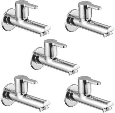 

Oleanna ModelO-02 Orange Long Nose Bib Cock With Wall Flange Long Body Tap (Disc Fitting | Quarter Turn | Form Flow) (Pack of 5 Pcs) Pillar Tap Faucet(Wall Mount Installation Type)