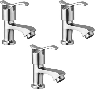 

Oleanna ALCOA-03 Angel Pillar Cock Chrome Finishing (Disc Fitting | Quarter Turn | Form Flow) (Pack of 3 Pcs) Pillar Tap Faucet(Deck Mount Installation Type)