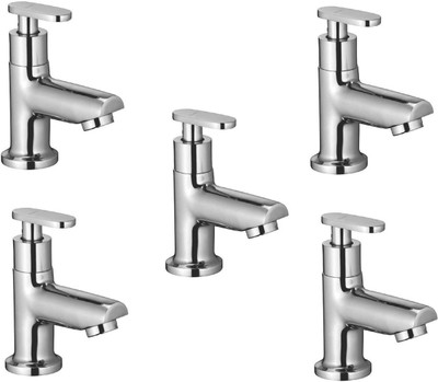 

Oleanna ModelMT-03 Metro Pillar Cock Chrome Finishing (Disc Fitting | Quarter Turn | Form Flow) (Pack of 5 Pcs) Pillar Tap Faucet(Deck Mount Installation Type)