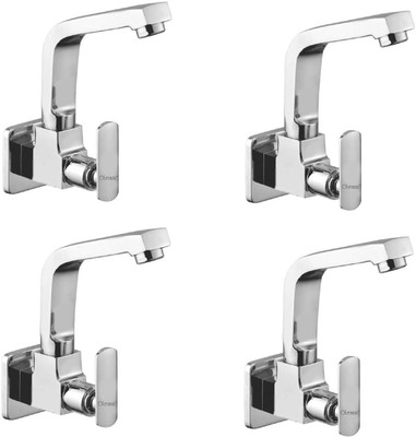 

Oleanna ASCSD-05 Speed Sink Tap With Wall Flange Sink Cock With Swivel Casted Spout Wall Mounted (Disc Fitting | Quarter Turn | Form Flow) (Pack of 4 Pcs) Compression Faucet(Wall Mount Installation Type)