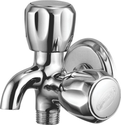 KAMAL Two In One Bib Cock - Crystal (CRL-3018) Twin Elbow Valve Faucet(Wall Mount Installation Type)