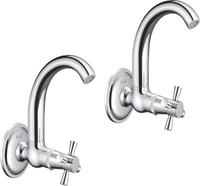 

Sheetal 2506-2 Sheetal - EX Sink Cock With Regular Swinging Spout - Set of 2 Spout Faucet(Single Handle Installation Type)