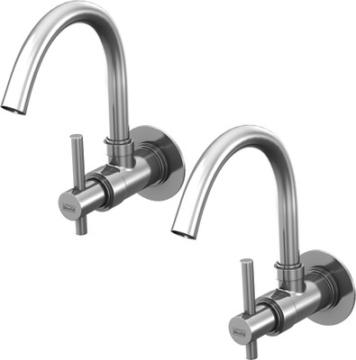 

Sheetal 2006-2 Nile Sink Cock with Swinging Spout - Set of 2 Pillar Tap Faucet(Deck Mount Installation Type)