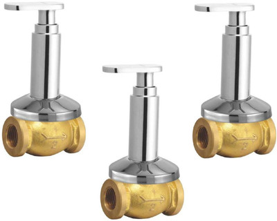 

Oleanna ALCOMT-05 Metro Concealed Stop Cock 1/2" (15mm) With Concealed Flange (Concealed Disc Fittting | Quarter Turn) (Pack of 3 Pcs) Stop Cock Faucet(Wall Concealed Installation Type)