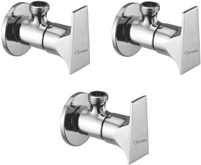 

Oleanna ALCOGL-02 Global Angle Valve With Wall Flange Agular Stop Cock (Disc Fitting | Quarter Turn) (Pack of 3 Pcs) Angle Cock Faucet(Wall Mount Installation Type)