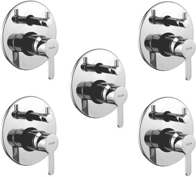 

Oleanna ModelO-15 Orange 4 Way Complete Divertor Set And Addons Body Of Single Lever Concealed, Mixers And Divertor For Bath And Shower System (High Quality Cartridges | Quarter Turn) (Pack of 5 Pcs) Diverter Faucet(Wall Mount Installation Type)