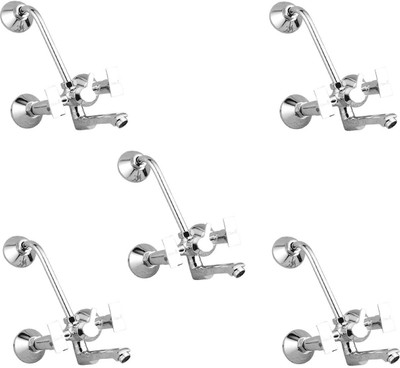 

Oleanna ModelGL-16 Global Telephonic Wall Mixer With 115Mm Long Bend Pipe With Provision For Over Head Shower (Disc Fitting | Quarter Turn | Form Flow) (Pack of 5 Pcs) Mixer Faucet(Wall Mount Installation Type)