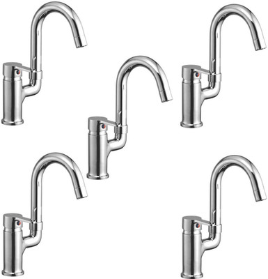 

Oleanna ModelO-11 Orange Single Lever Sink Mixer Table Mounted With Connection Pipe With Hot & Cold Water Feature (High Quality Cartridges | Quarter Turn | Form Flow) (Pack of 5 Pcs) Mixer Faucet(Vessel Installation Type)