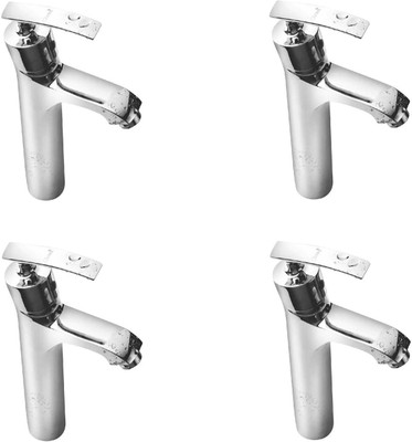 

Oleanna ASCD-16 Desire Single Lever Basin Mixer Tall Body 12" Long with 450Mm Flexible Hose and Hot & Cold Water Feature (High Quality Cartridges | Quarter Turn | Form Flow) (Pack of 4 Pcs) Mixer Faucet(Deck Mount Installation Type)