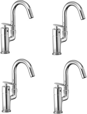 

Oleanna ASCSD-10 Speed Single Lever Sink Mixer Table Mounted With Connection Pipe With Hot & Cold Water Feature (High Quality Cartridges | Quarter Turn | Form Flow) (Pack of 4 Pcs) Mixer Faucet(Vessel Installation Type)