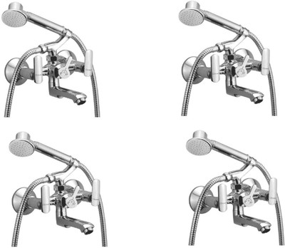 

Oleanna ASCSD-09 Speed Telephonic Wall Mixer with Crutch and Hand Shower Set Included (Disc Fitting | Quarter Turn | Form Flow) (Pack of 4 Pcs) Mixer Faucet(Wall Mount Installation Type)